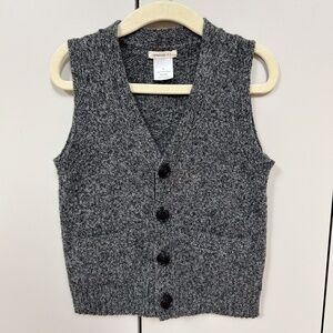 J. CREW Crewcuts 100% Lambs Wool Vest Boys Grey – sz 2, classic, preppy